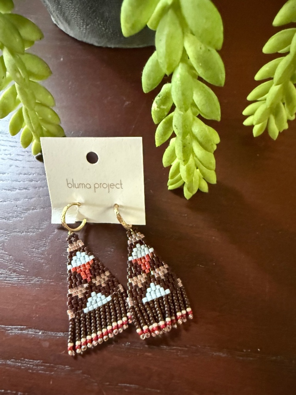 Johnny Was Bluma Project seed bead earrings.  NWT